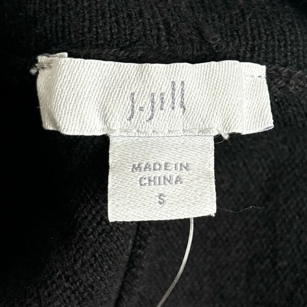 J Jill Seamed Wrap Long Sleeves Sweater Black Size Small - Picture 7 of 12